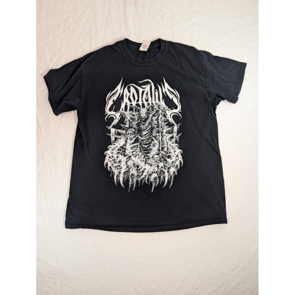 Crotalus black men's size large graphic t shirt 100% cotton V4